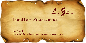 Lendler Zsuzsanna névjegykártya